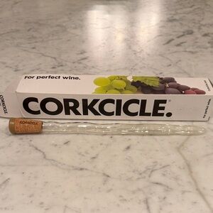 Corkcicle Clear Wine Chiller with Cork Top